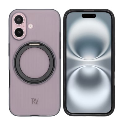 iPhone 16 RV Skal Roterande Magnet Stativ - Svart