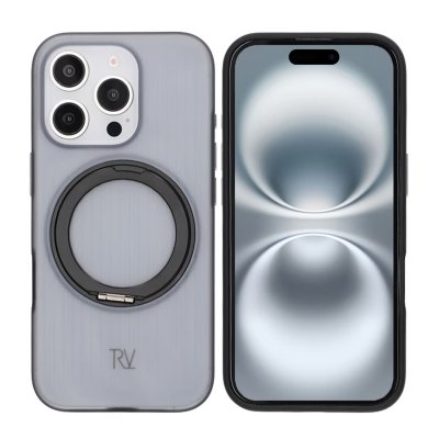 iPhone 16 Pro Max RV Skal Roterande Magnet Stativ - Svart