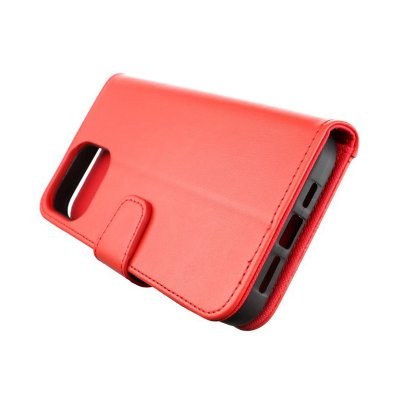 iPhone 13 Pro Max Plånboksfodral med Extra Kortfack- Röd