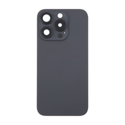 iPhone 16 Pro Max Baksida Glas med Magnet och Kameralins - Svart Titan