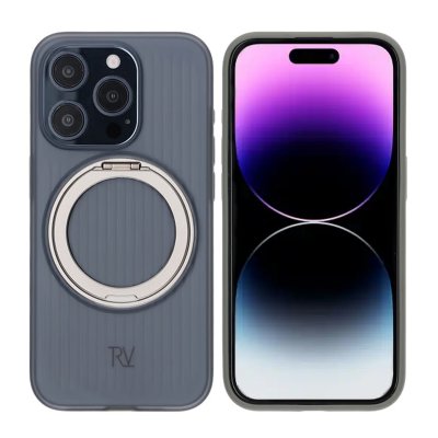 iPhone 15 Pro Max RV Skal Roterande Magnet Stativ - Grå