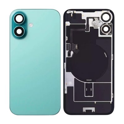 iPhone 16 Baksida Glas med smådelar - Grön