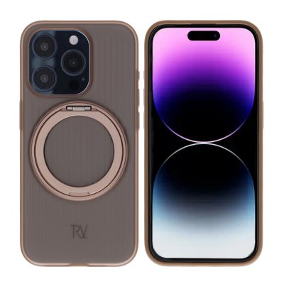 iPhone 15 Pro Max RV Skal Roterande Magnet Stativ - Brons