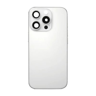 iPhone 16 Pro Baksida Glas med smådelar - Vit Titan