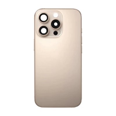 iPhone 16 Pro Max Baksida Glas med smådelar - Sandfärgad Titan