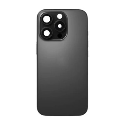 iPhone 16 Pro Max Baksida Glas med smådelar - Svart Titan