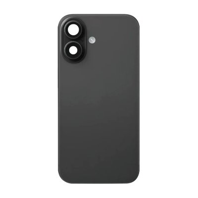 iPhone 16 Plus Baksida Glas med smådelar - Svart