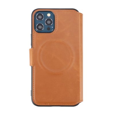 iPhone 12/12 Pro Plånboksfodral med Extra Kortfack - Gyllenbrun
