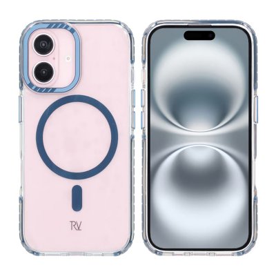iPhone 16 RV Mobilskal Magnet Förstärkt - Blå