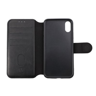 iPhone X/XS Plånboksfodral med Extra Kortfack - Svart