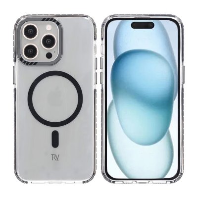 iPhone 15 Pro Max RV Mobilskal Magnet Förstärkt - Svart