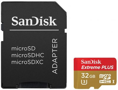 Sandisk Elite MicroSD Kort 32 GB - 4K UHD - 100MB/s A1 V30