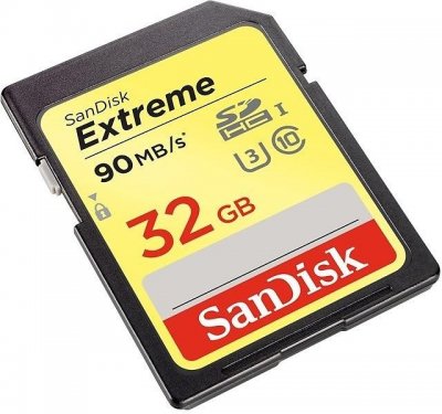 Sandisk Extreme SDHC 32 GB 90MB/s UHS-I Kort med 4K UHD V30