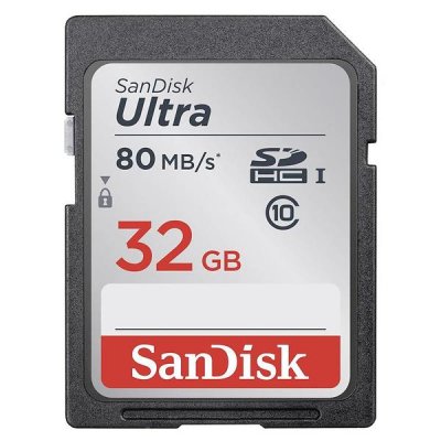 SanDisk Ultra 32GB SDHC Class 10 UHS-I 80MB/s