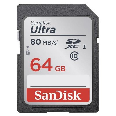 SanDisk Ultra Minneskort SDXC 64Gb 80Mb/S UHS-I Class10 80MB/s