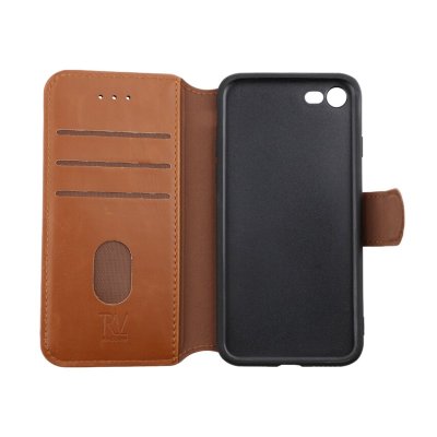 iPhone 7/8/SE 2020/2022 PU Plånboksfodral med Kortfack - Gyllenbrun