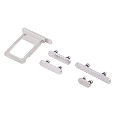 Knappar och Simkorthållare för iPhone 16 Pro/16 Pro Max - Vit