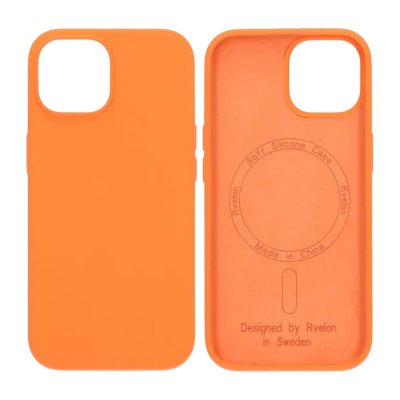 RV Mobilskal Silikon MagSafe för iPhone 15 - Orange