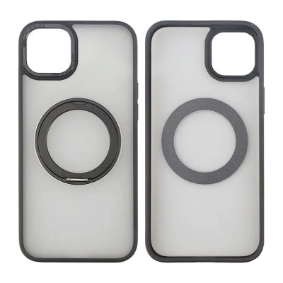 iPhone 15 Plus Skal med MagSafe Stativ RV - Svart