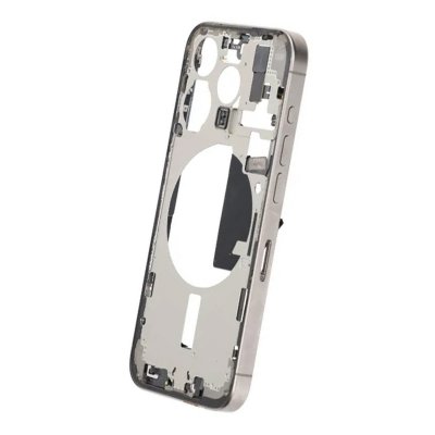 Mittenram med smådelar för iPhone 15 Pro - Naturlig Titan OEM