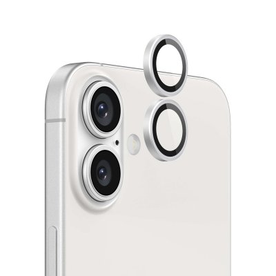 iPhone 16 Plus iPhone 16/16 Plus Lins Kameraskydd - Silver