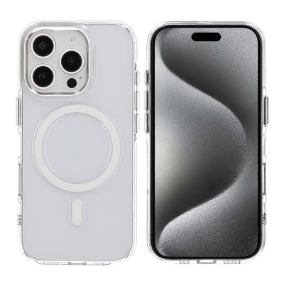 iPhone 16 Pro Max Mobilskal TPU Magnet RV - Transparent