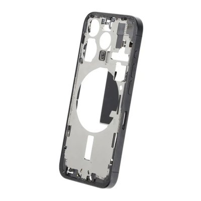 iPhone 15 Pro Back Cover Mittenram Original Svart med smådelar