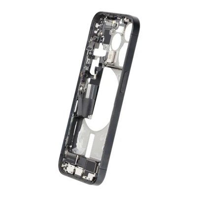 iPhone 15 Pro Back Cover Mittenram Original Svart med smådelar
