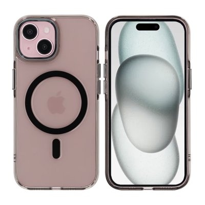 iPhone 15 Mobilskal TPU med Magnet RV - Svart