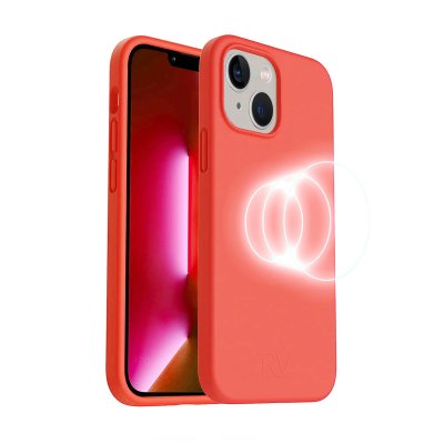 iPhone 14 Plus Silikonskal RV MagSafe - Rosa