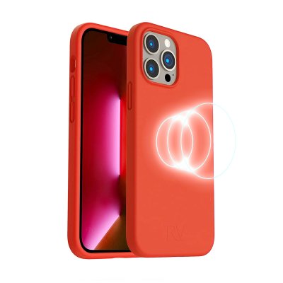 iPhone 14 Pro Max Silikonskal RV MagSafe - Rosa
