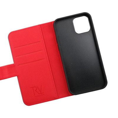 iPhone 12/12 Pro Plånboksfodral Magnetisk PU-fodral - Röd