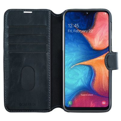 CHAMPION Slim Wallet Case Galaxy A20e - Svart
