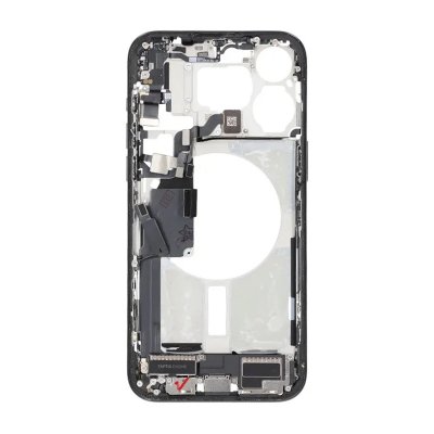 iPhone 15 Pro Max Mittenram med smådelar OEM (Premium) - Svart Titan