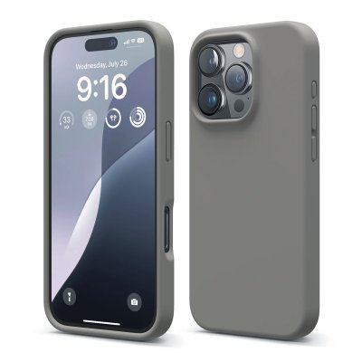 iPhone 16 Pro Mobilskal Silikon RV - Grå