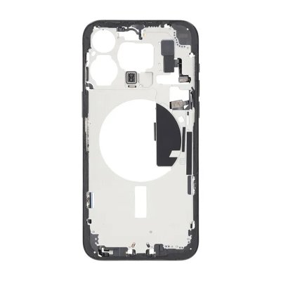 iPhone 15 Pro Max Mittenram med smådelar OEM (Premium) - Svart Titan