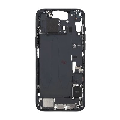 Mittenram med smådelar för iPhone 15 Plus - Svart OEM