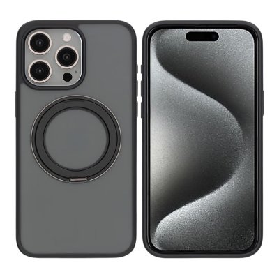 iPhone 15 Pro Max Mobilskal med Magsafe Stativ - Svart