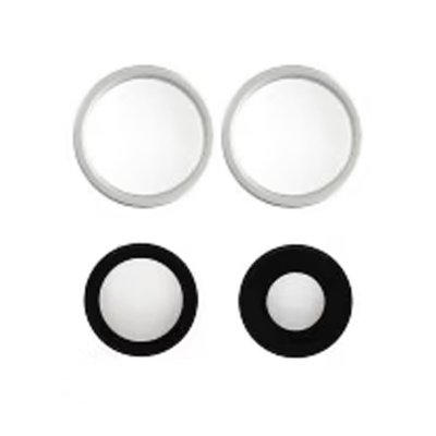 iPhone 16/16 Plus Kameralins med metallram - Vit