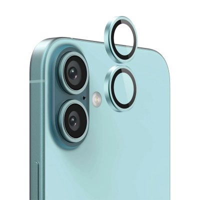 iPhone 16/16 Plus Kameralins med metallram - Grön
