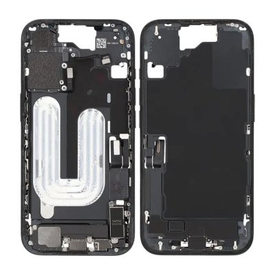 iPhone 16 Mittenram med smådelar - Svart OEM