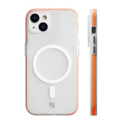 iPhone 13/14 Mobilskal Korrugerad med Magsafe RV - Orange
