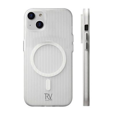 iPhone 14 Mobilskal Korrugerad med Magsafe RV - Vit