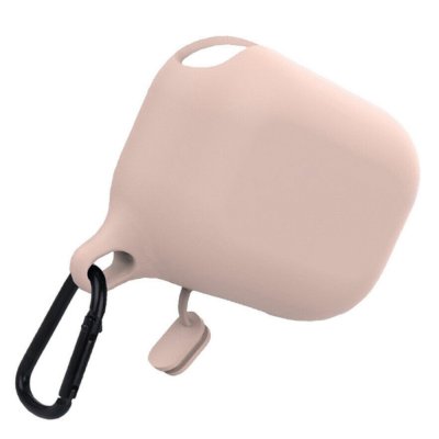 apple airpods pro fodral skal hake hänga rosa sand pink