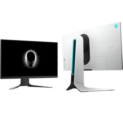 Bak- och framsida på Alienware 27 gamingskärm med 240 Hz uppdateringsfrekvens