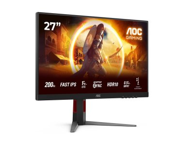 AOC 27G4HA, 200Hz gamingskärm, Fast IPS skärm, 27 tums gamingskärm, AOC Gaming monitor, Full HD e-sport skärm