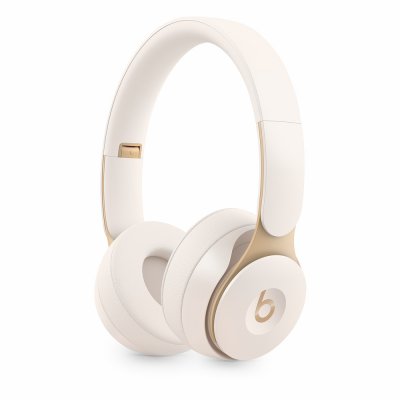 apple solo pro wireless tradlos hörlurar horlurar headset siri ivory elfenben vit white