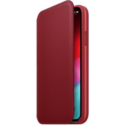 Original Apple iPhone XS Läderfodral Folio PRODUCT Röd