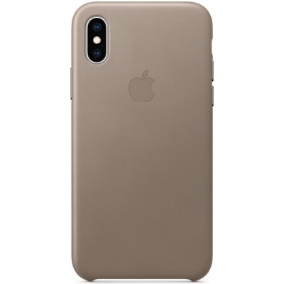 Apple iPhone X Original Läderskal - Mullvadsgrå