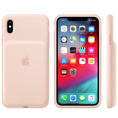 iphone xs max rosa sand batteri skal